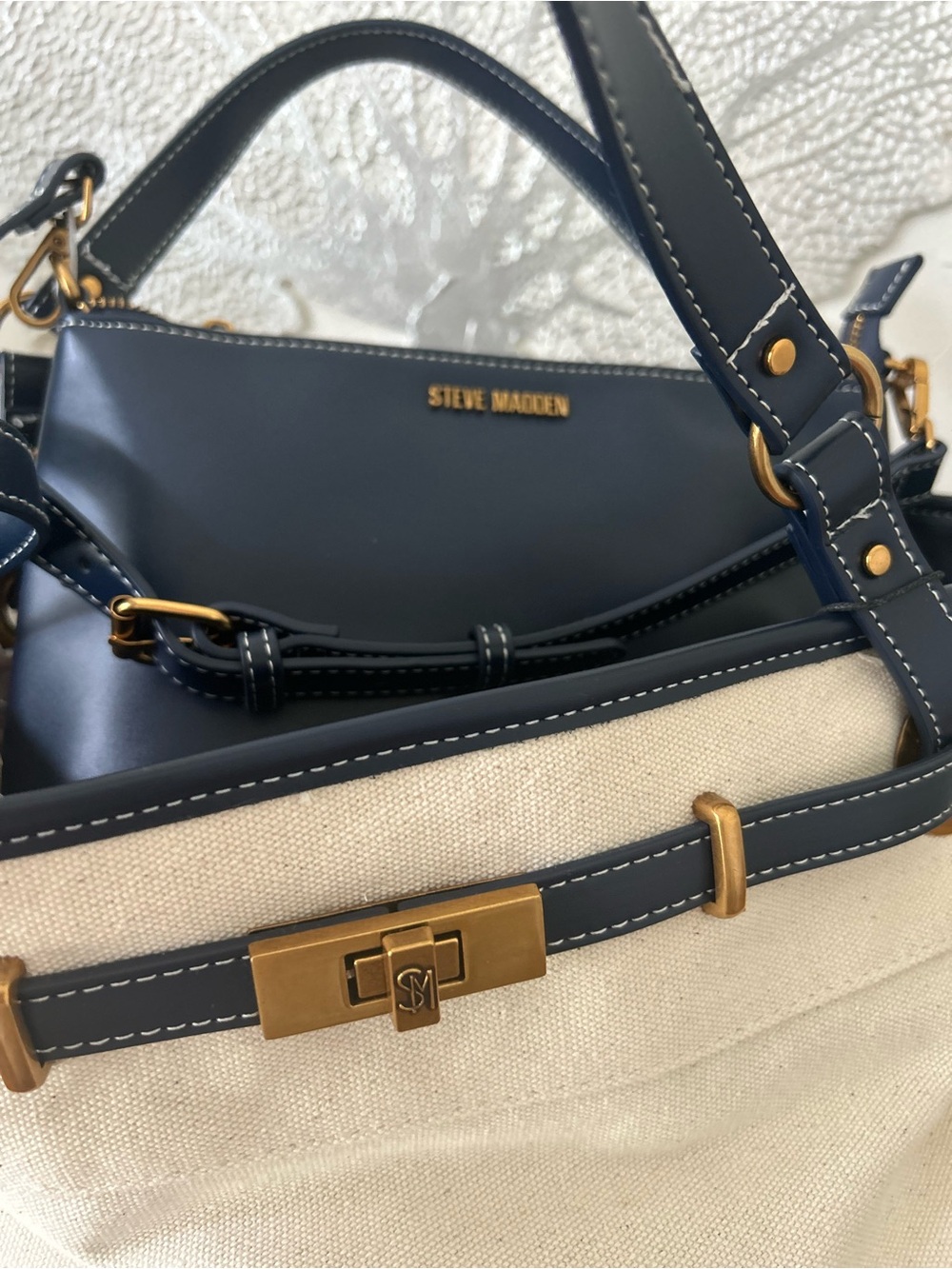 Steve Madden BOGO Canvas Tote with Matching Crossbody - Picture 2 of 6